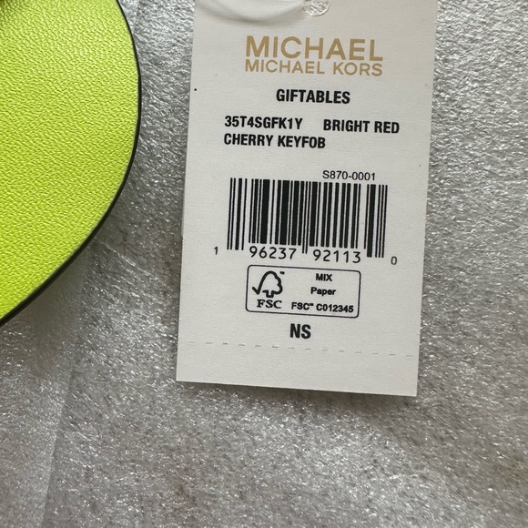 ❤️❤️❤️NWT Michael Kors cherry Bag charm ONLY/silvertone hardware ❤️❤️❤️ - Picture 8 of 9
